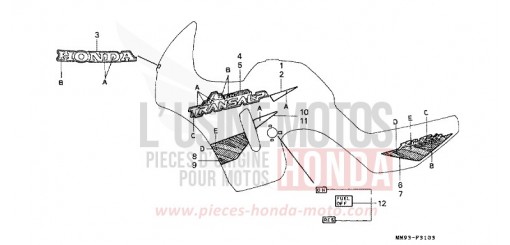 STREIFEN/MARKE (XL600VR) XL600VR de 1994